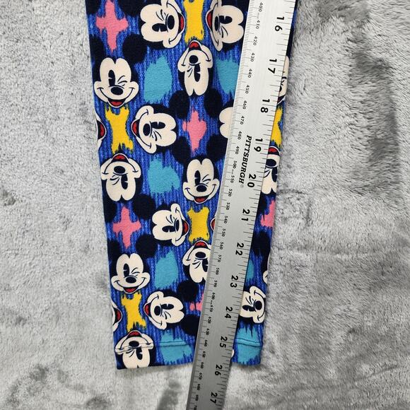 Lularoe x Disney Leggings Womens One Size OS Winking Mickey Mouse Ankle Stretch - Picture 6 of 11
